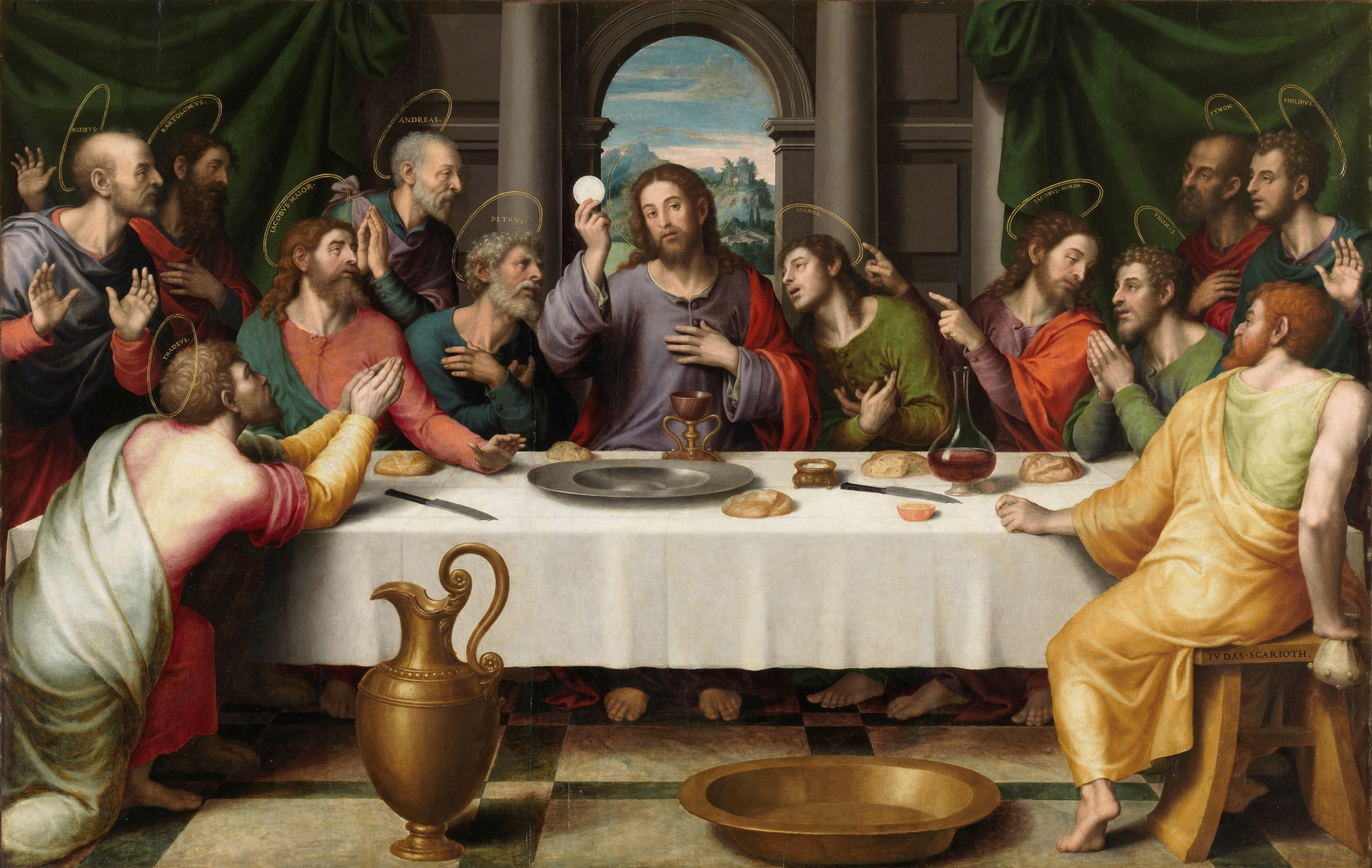 The Last Supper — Christ holding the Eucharist